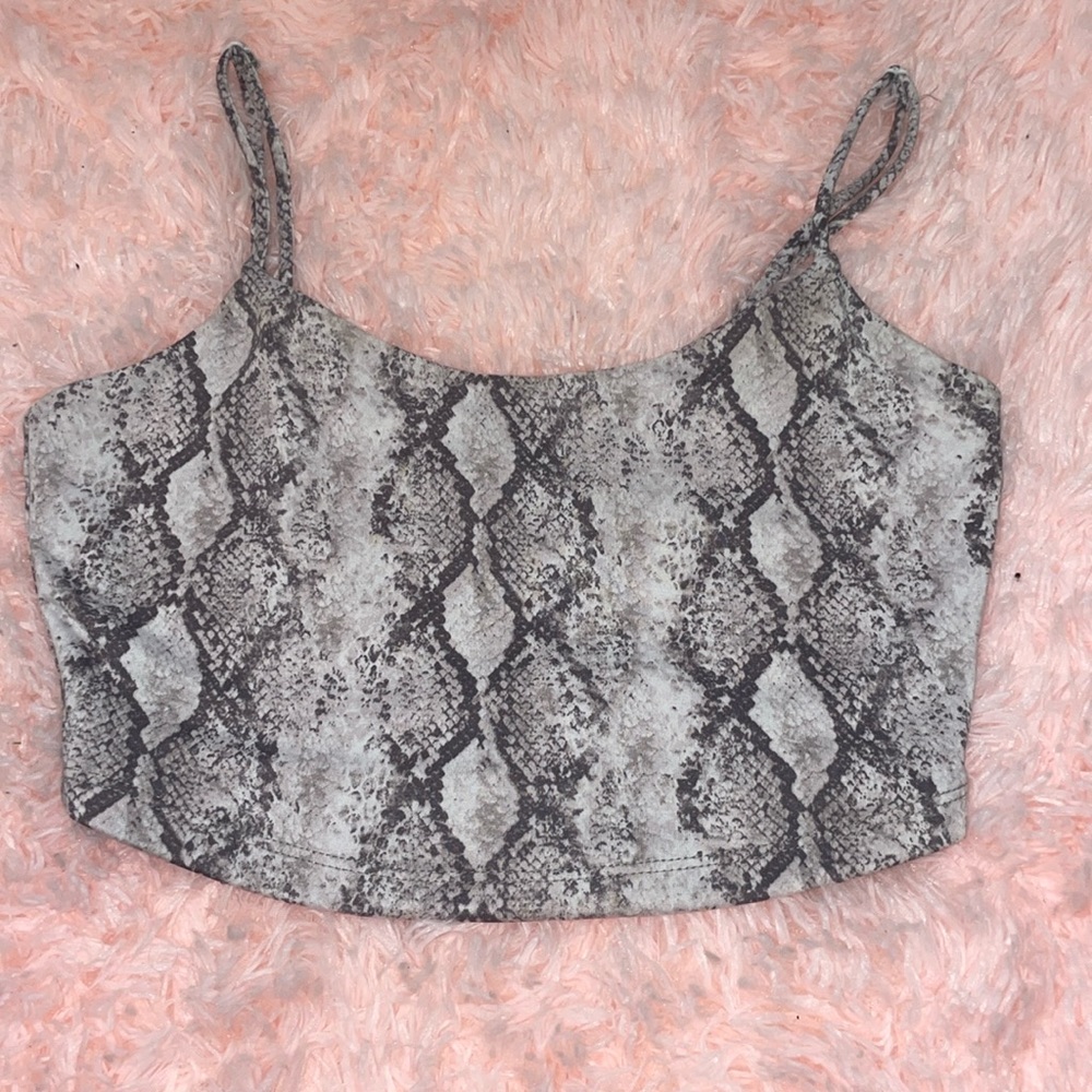 snakeskin tank top